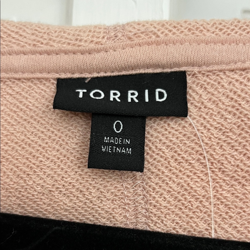 Torrid Blush Hooded Jacket with Ruffle Detail - Picture 2 of 6